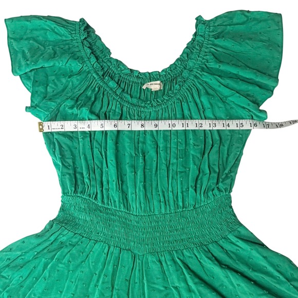 Coquette Babydoll Shorts Romper Empire Waist Flowy Smocked Ruffle Sleeves Small - Picture 5 of 7